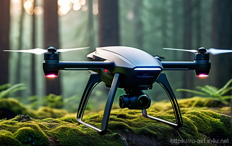 공군의 무인전투기 시나리오 - **Prompt:** A sleek, advanced reconnaissance drone, designed with stealth features and a dark, matte...