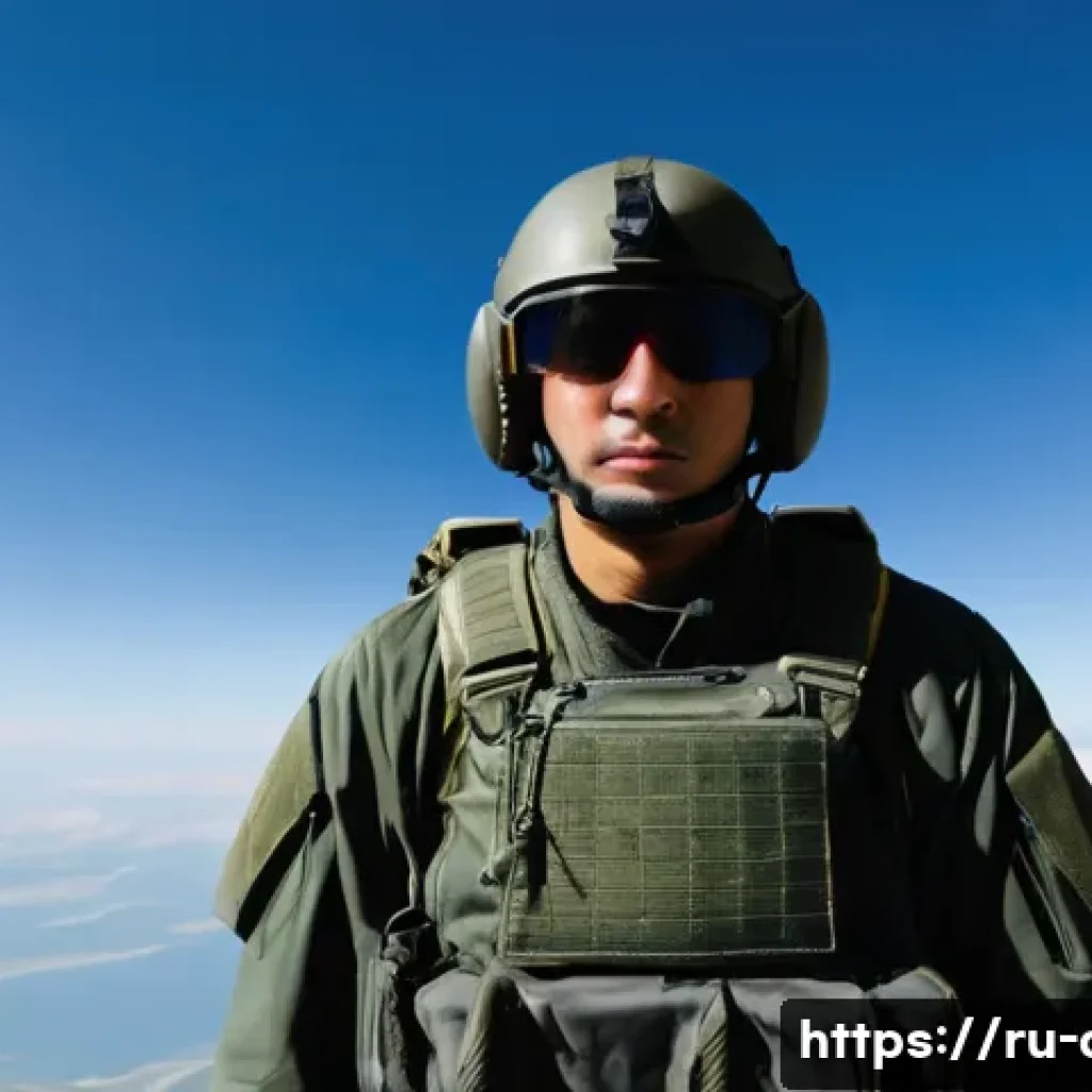 공군의 공군 특수부대 낙하산 훈련 - A highly focused male special forces recruit, wearing a complete tactical training jumpsuit, helmet,...