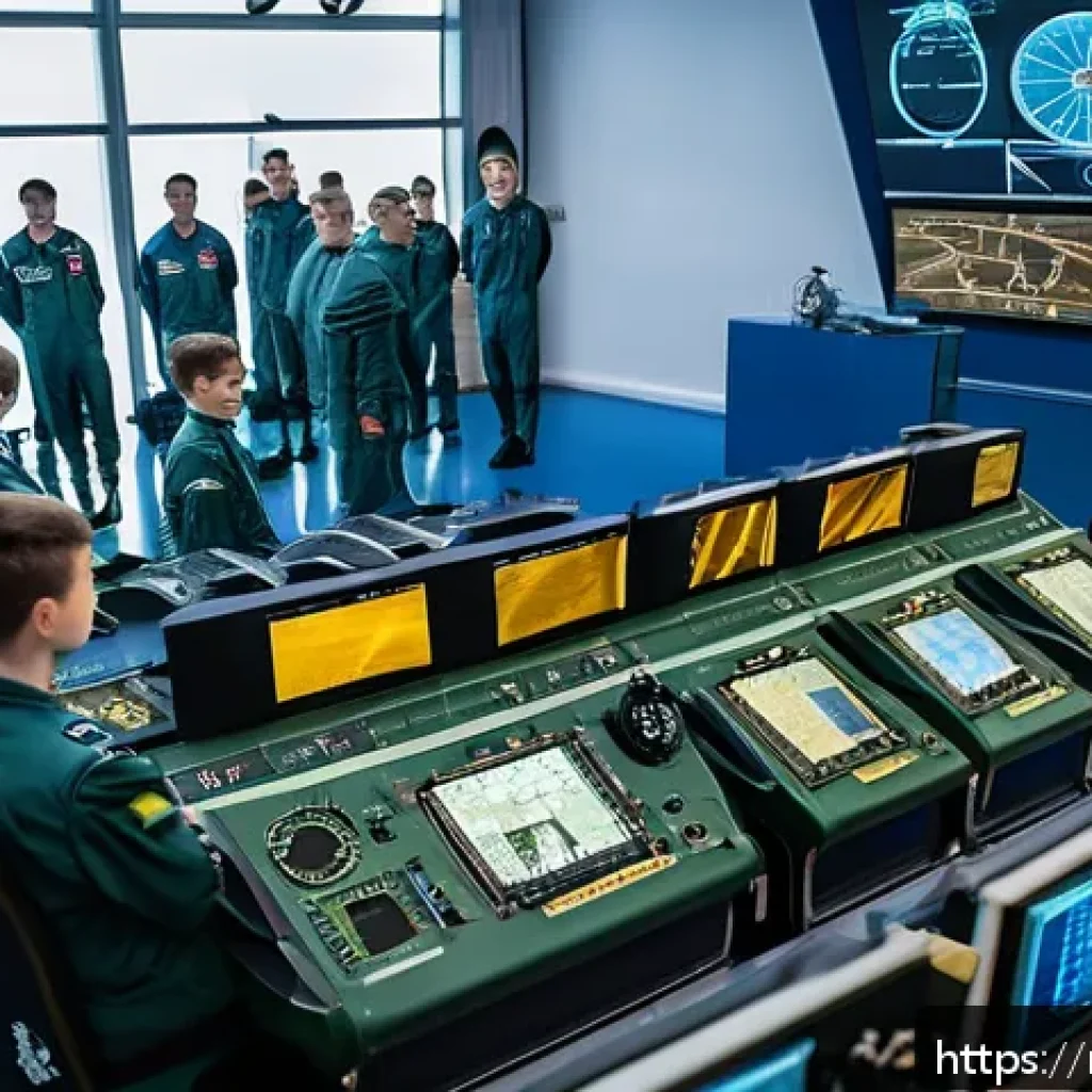 공군 파일럿 채용 절차 - A detailed scene of a military aviation training center in Russia, showing young cadets in full flig...