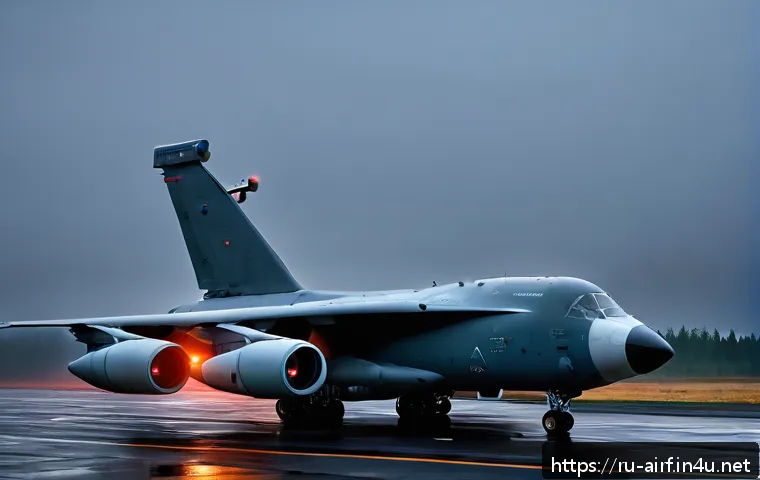 공군의 공군 특수부대 장비 - A high-tech Russian infrared surveillance camera mounted on a military aircraft, capturing distant t...